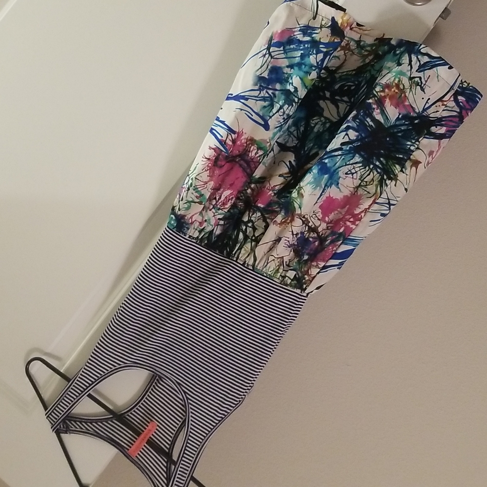 Mixed pattern dress